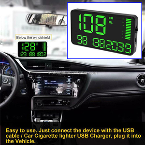 RTS GPS Speedometer 5.5&quot;GPS Large Screen Speedometer <strong>MPH</strong> <strong>KM</strong>/h Mileage Alarm Clock Head up Display Speed Car Alarm System - Product Image 3
