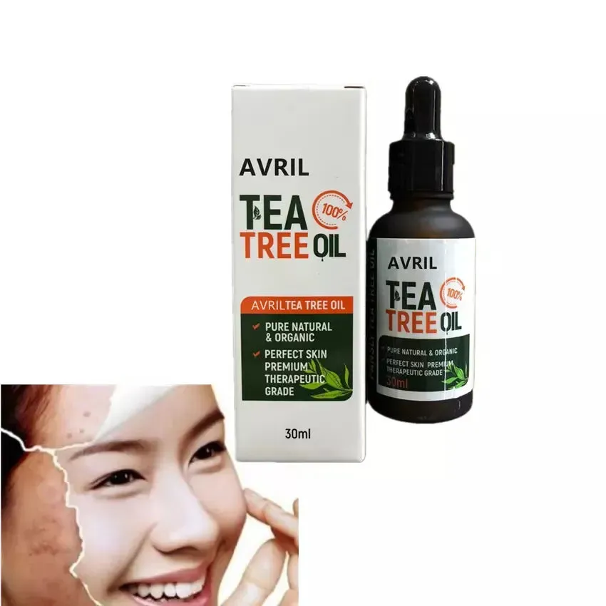 Traitement biologique de marque privée pour la guérison de la peau, élimination puissante de l'huile essentielle d'arbre à thé naturelle contre l'acné