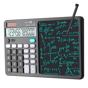 Máy tính khoa học giá rẻ HS với bảng viết LCD, pin & năng lượng mặt trời, màn hình 12 chữ số, sản xuất tại Trung Quốc - Product Image 1