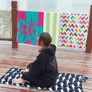 Купальный халат для взрослых, пляжный Халат с капюшоном для серфинга, хлопковые махровые полотенца-пончо для мужчин и женщин - Product Image 4