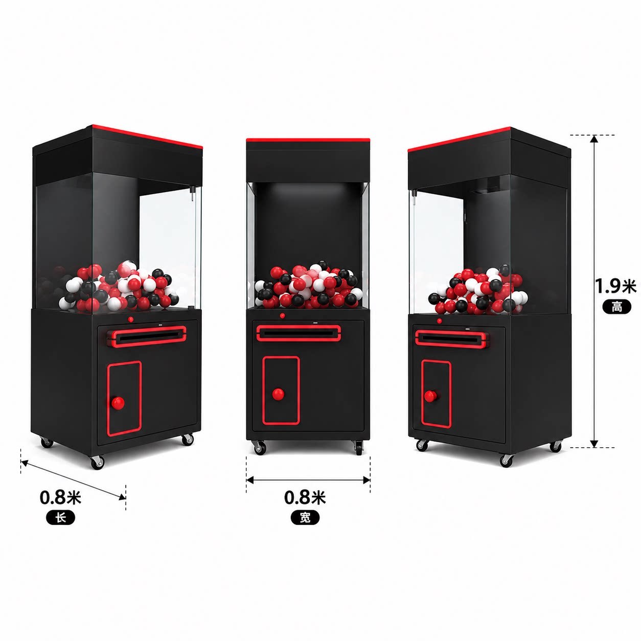 Hong kong-style black metal claw machine