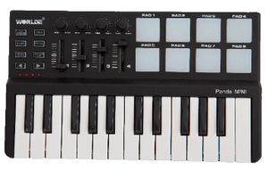 WORLDE Mini II Portable USB <strong>MIDI</strong> <strong>Keyboard</strong> <strong>Controller</strong> 25 Key Portable Musical Instrument Control PANDAMINIc(<strong>MIDI</strong> <strong>Controller</strong>)