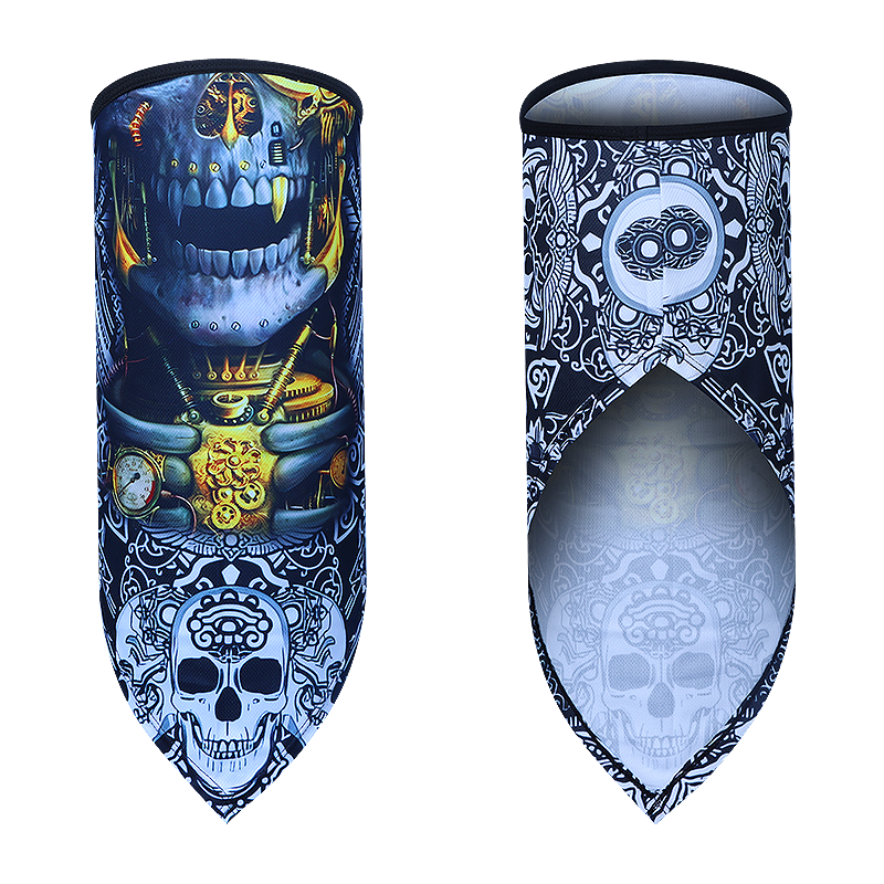 Collier doré tête de mort