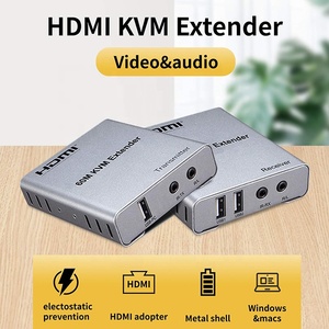 Extensor de vídeo Xput de alta calidad 60 M HDMI USB2.0 sobre Cat 5E Cat 6 HDMI 60 M KVM Extender 1080P 3D 60 metros con KVM USB - Product Image 4