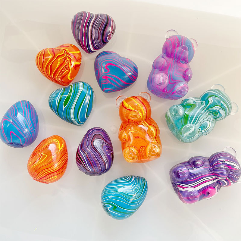 Flow pattern heart (mixed color)