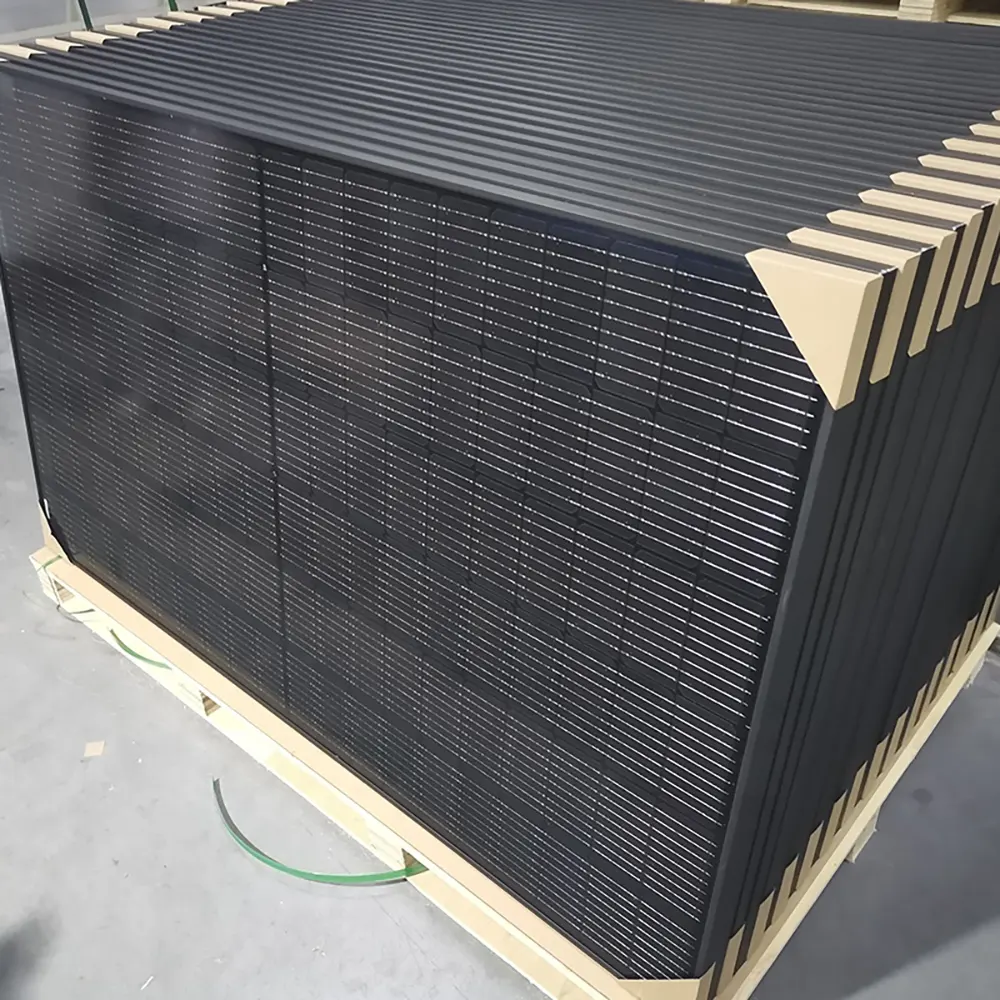 أوروبا مستودع jinko longi كامل أسود PV panneau solaire 400W 410W 415W 420W نصف قطع ألواح الطاقة الشمسية المصنوعة من خلية فولطا ضوئية