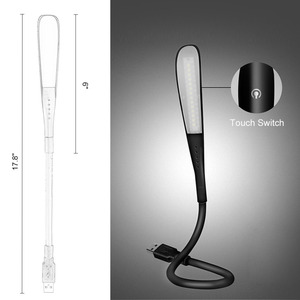 Мини-портативные ноутбуки USB светодиодный сенсорный датчик затемнения настольная Настольная лампа для Power Bank кемпинга - Product Image 4