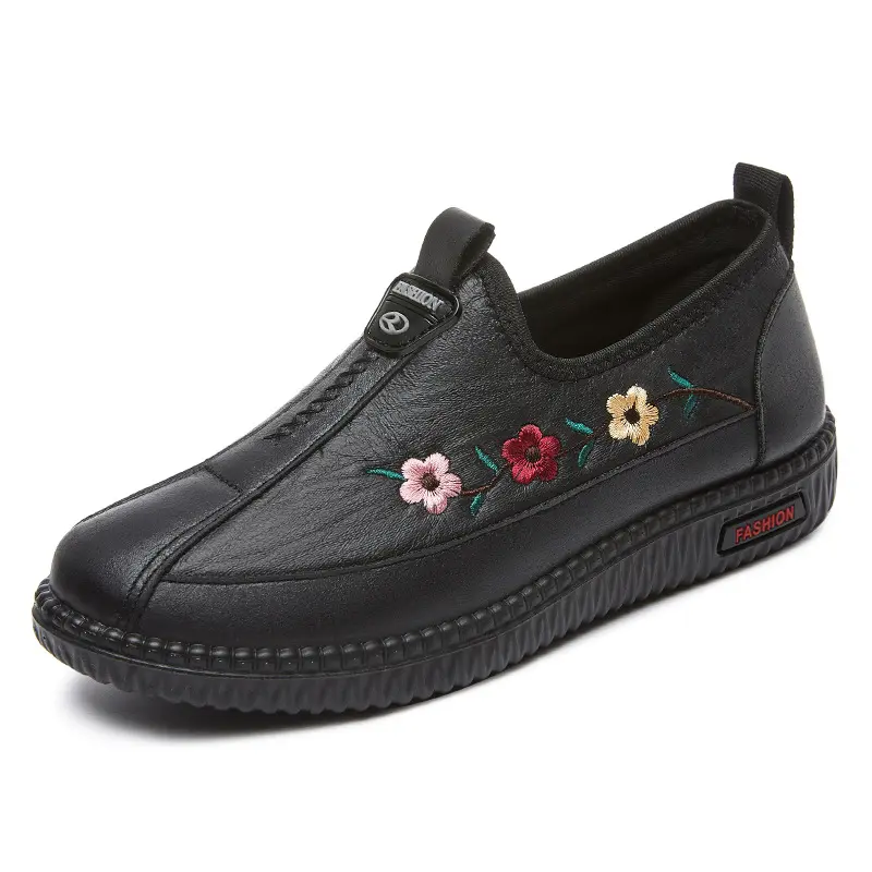 2024 primavera nuevas ventas calientes zapatos de mujer cordones de cuero zapatos ligeros para caminar moda Casual zapatos de mujer calzado de cuero