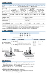 Original AIRTAC Manuelles Steuerventil 4H210-08 Pneumatischer Zylinders teuerung mit 1/4 Gewinde für pneumatische Automatisierung systeme - Product Image 5