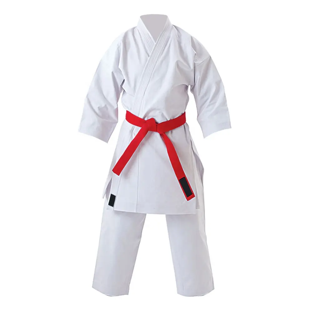 Hot Selling Martial arts Cotton/Polyester Clothes White Karate Suits Training Wear Gis Uniforms