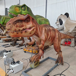 Parque de diversión simulado T Rex estatua realista tamaño completo Tyrannosaurus Rex Animatronics dinosaurio para exhibición