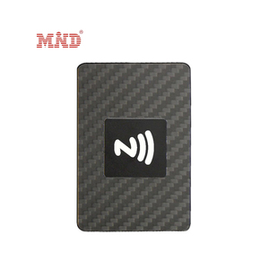 Tarjeta de visita NFC de fibra de carbono negra Logotipo personalizado Código QR Tarjeta inteligente de negocios mate - Product Image 2