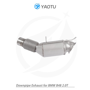 BMW B48 2.0T paslanmaz çelik orta bölüm arayüzü için YT üç yollu katalizörler ve ısı yalıtımı ile kollu başlıkları - Product Image 4