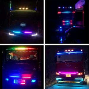 ไฟวิ่งกลางวัน LED 24V สำหรับรถบรรทุก1/1 2/1.5/1.8/2/2.4ม. แถบไฟ LED สีสันสดใสสำหรับแสงบรรยากาศรถบัส - Product Image 5