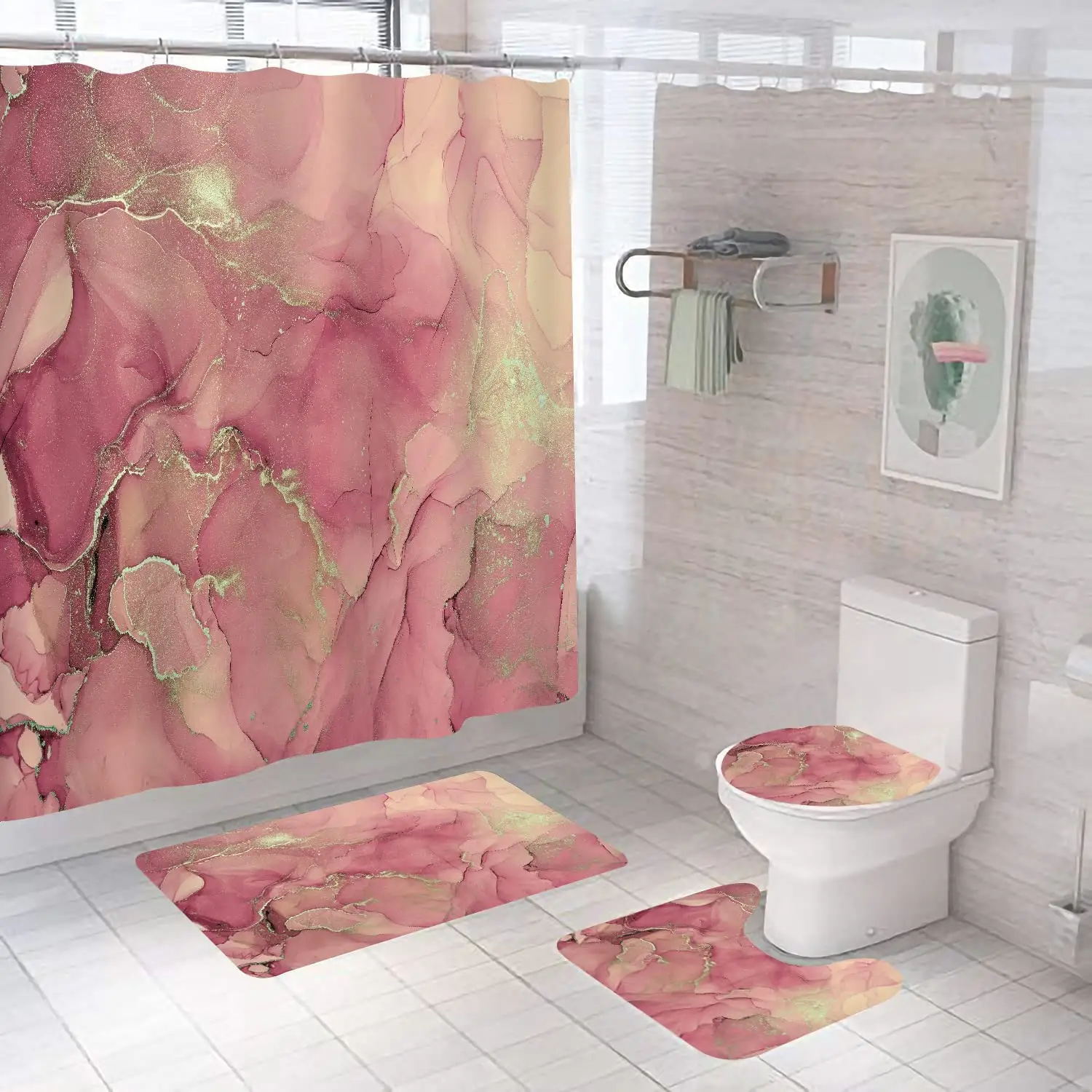 Ensembles de rideaux de douche de salle de bain tournesol jaune imperméable à l'eau de haute qualité ensemble de rideaux de douche pour salle de bain