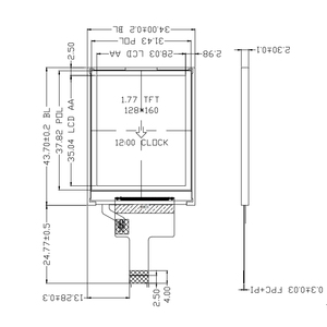 1.77 pollici TFT LCD 128x160 TFT modulo LCD 11pin SPI interfaccia ST7735 Driver IC 1.8 "TN schermo LCD schermo a colori - Product Image 6
