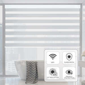 Oscuranti Zebra tapparelle con azionamento elettrico Wireless per il controllo della luce diurna e notturna in finestre moderne - Product Image 2