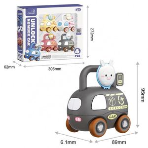 4 adet okul öncesi oyunları Montessori kilit ve anahtar oyuncak seti sayı öğrenme kilitleri biliş istihbarat anahtarcı oyuncak tuşları ile - Product Image 6