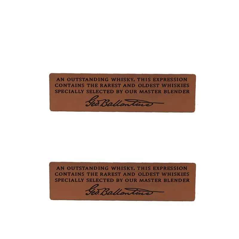 Embalagem de perfume caixa de madeira sólida bronze marca tag placa de metal logotipo