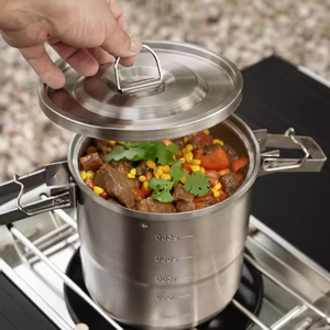 Ngoài Trời 304 Thép Không Gỉ Đồ Nấu Nướng Cắm Trại Dã Ngoại Thiết Bị Bộ Đầy Đủ Các Đồ Nấu Nướng Cắm Trại Đặt Di Động Treo Nồi - Product Image 2