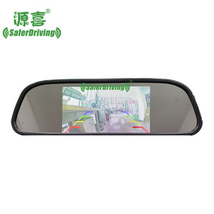 Espejo retrovisor para vehículo de 6 pulgadas, monitor de coche, pantalla LCD de entrada RCA de 2 canales, 12V-24V, pantalla con clip de montaje universal, - Product Image 3