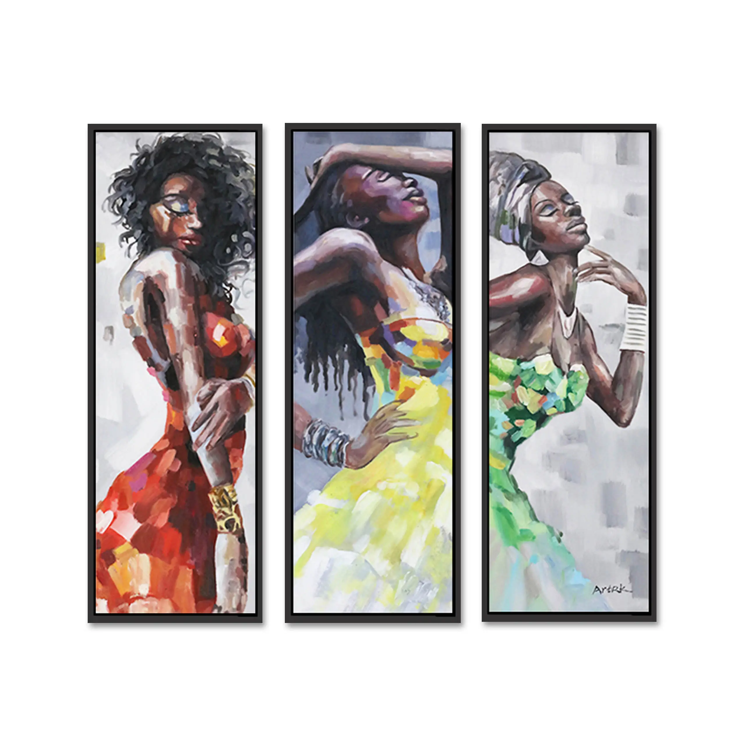 اللوحة الأفريقية الفن صور ديكور جدران المنزل 3 لوحة المرأة الأفريقية اللوحة اليدوية اللوحة الأفريقية