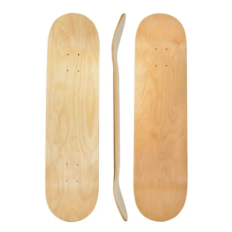 31*8 pulgadas, venta al por mayor, barato, logotipo personalizado, diseño de pintura Oem, tabla de skate en blanco liso, 7 capas, tablas de madera de arce para monopatín