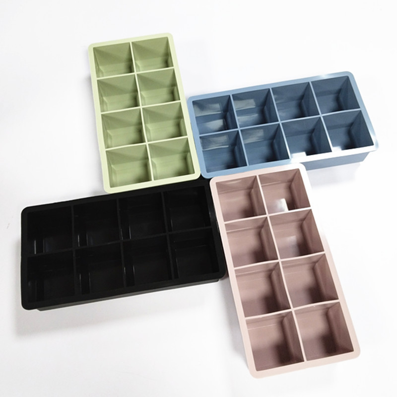 8-Square Ice Cube Black (without lid)