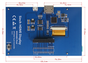 5 zoll LCD Touch Screen Display TFT LCD Panel Module 800*480 für Banana Pi Raspberry Pi 3 Model B / B +