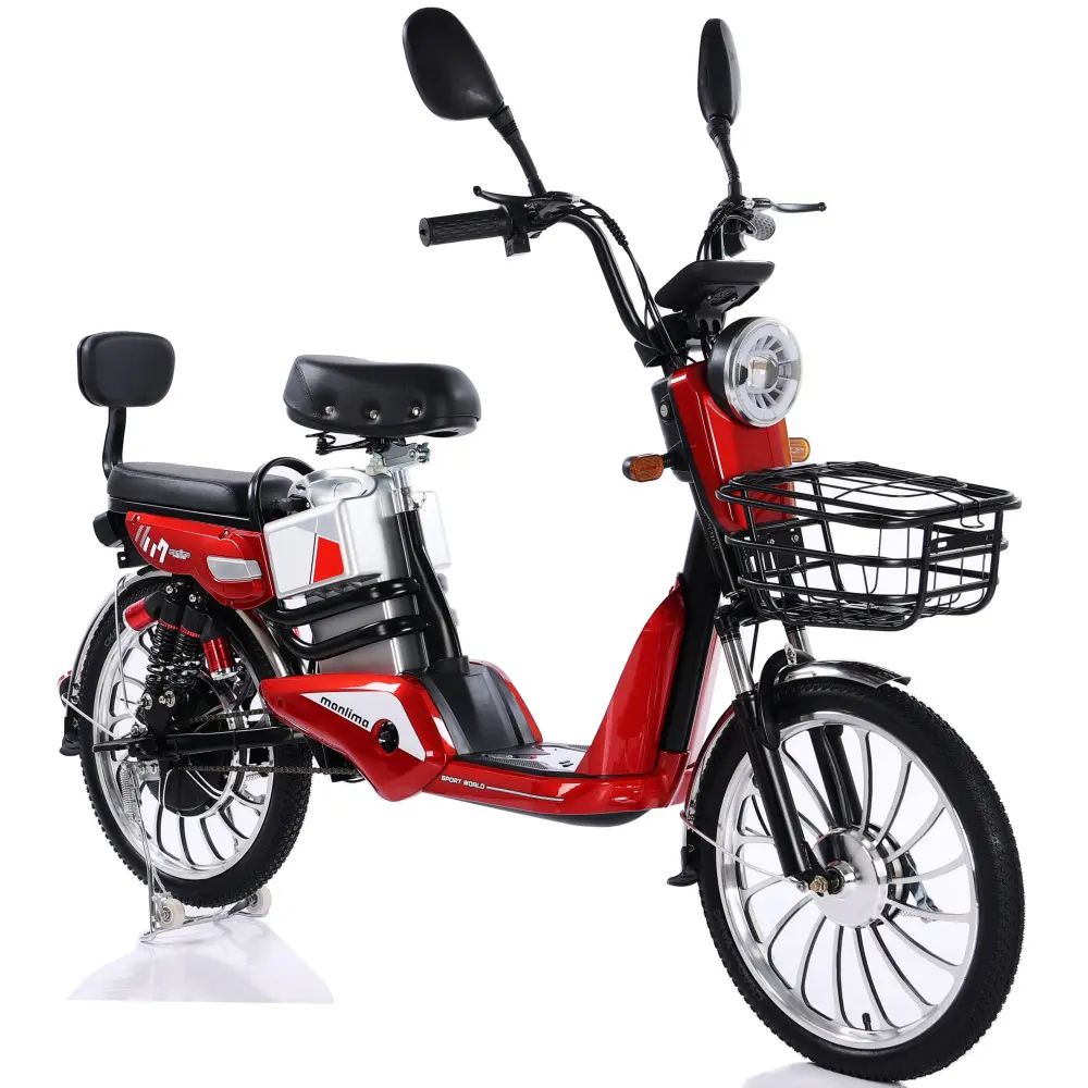 Bicicleta de dos ruedas 48V 350W E-bike Motor eléctrico barato Scooter Bicicleta eléctrica de paso bajo para 2 personas 20 pulgadas hecha en China