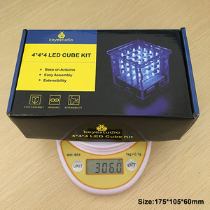 Keyestudio 4x4x4 RGB LED cubo Kit elettronico per Arduino Starter Kit di controllo vocale di supporto C ++/gratta e vinci programmazione