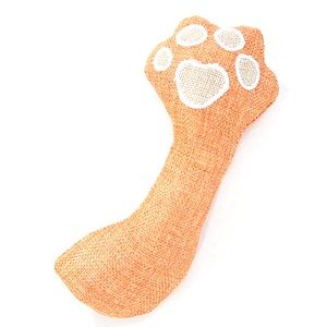 Tela de lino duradera Catnip Cat Fish Paw Toy Juguete De Almohada sostenible para mascotas para perros y uso molar - Product Image 3
