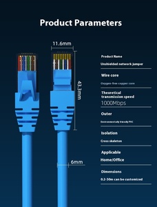 RG Factory <strong>Cable</strong> UTP RJ45 28AWG PVC Jacket Yellow <strong>Network</strong> Lan Patch Cord 1M/2M/5M CAT6A Communication <strong>Cabl</strong> - Product Image 3