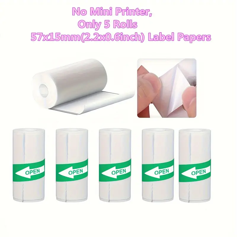 5 rouleau de papier autocollant