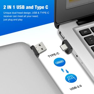 Shugu 2,4 GHz Presenter Remote Slide Advancer mit leuchtend rotem Laserpointer 2 in 1 USB Typ C Präsentation klicker für Laptop Mac