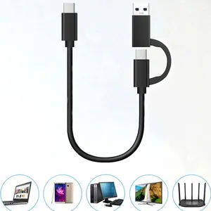 10Gbps ซิงค์ข้อมูล USB A/C 3.0 ถึง USB ประเภท C สําหรับแล็ปท็อปแท็บเล็ต 2 ใน 1 สาย USB C ชาร์จเร็ว - Product Image 6
