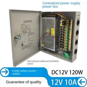 12V10A9CH集中セキュリティLEDSwitching電源ボックス12V DCシングル出力100W/200W電源110V入力12V10APowerアダプタ - Product Image 2