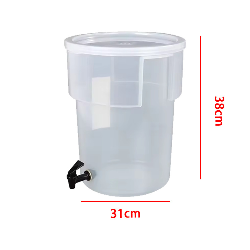 PP round 20L juice bucket without base