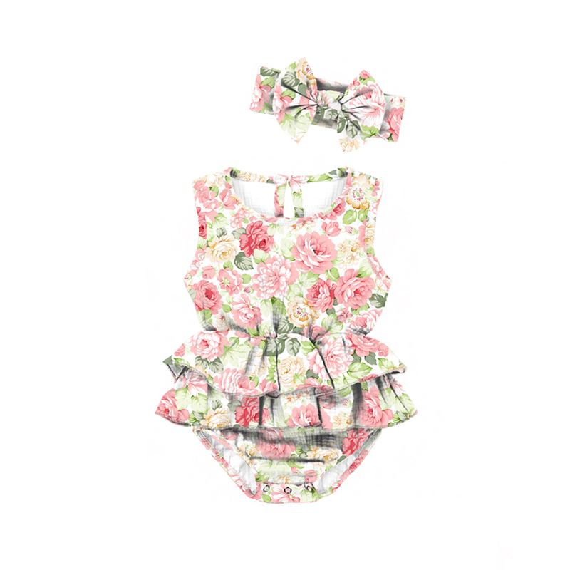 Estampado de peonías rosa pastel blanco