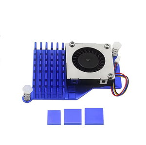 Raspberry Pi 5 enfriador activo disipador de calor de aluminio PWM ventilador ajustable de velocidad negro plata azul radiador de refrigeración para RPI 5 Pi5 - Product Image 6