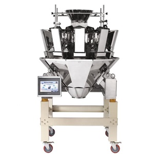 Macchina imballatrice automatica della guarnizione di riempimento della forma verticale degli alimenti per il tempo libero per la macchina dell'insaccatrice della guarnizione della borsa del quad della pesatrice multi-testa combinata