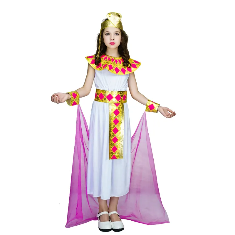 Fantasia de festa de halloween, estilo nacional, princesa, traje cosplay, cleopatra, trajes de criança