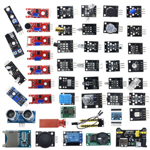 Kit sensore 37 + 8 Kit apprendimento Robot compatibile 45 moduli totali per componenti elettronici Raspberry Pi