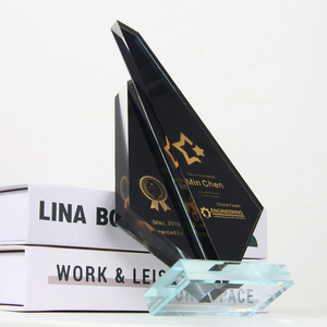 Creative Patent Style Black Crystal Trophy OEM Base Color and Logo Quality Crystal Trophy Personalized Activities <strong>Award</strong> Trophy - Product Image 1