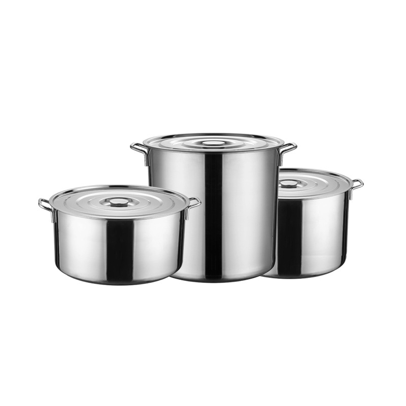 Seau à soupe à l'oreille solide brillant