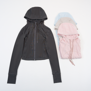 OEM Biểu Tượng Tùy Chỉnh Bán Buôn Chất Lượng Cao Đồng Bằng Dệt Thông gió Lưới Cắt Nửa Zip Sâu V Cổ Của Phụ Nữ Áo - Product Image 4