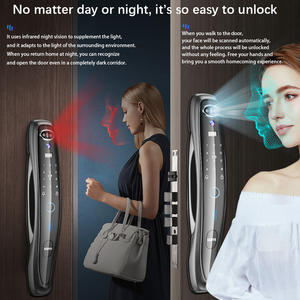 XSDTS Q8 Smart Türschloss mit 3D-Gesicht Entsperren Tuya WiFi-fähiger Fernzugriff über App Verbesserte biometrische Sicherheit Video Intercom - Product Image 3