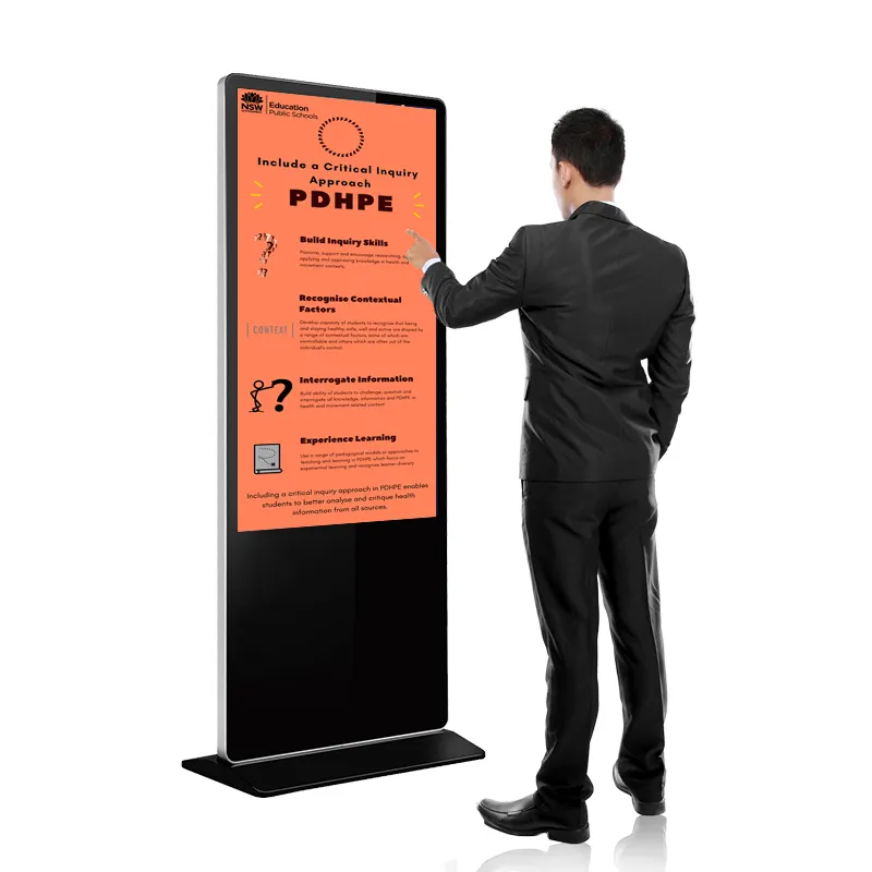 Indoor Floor Stand Werbe ausrüstung LCD-Werbe display Touchscreen Digital Signage