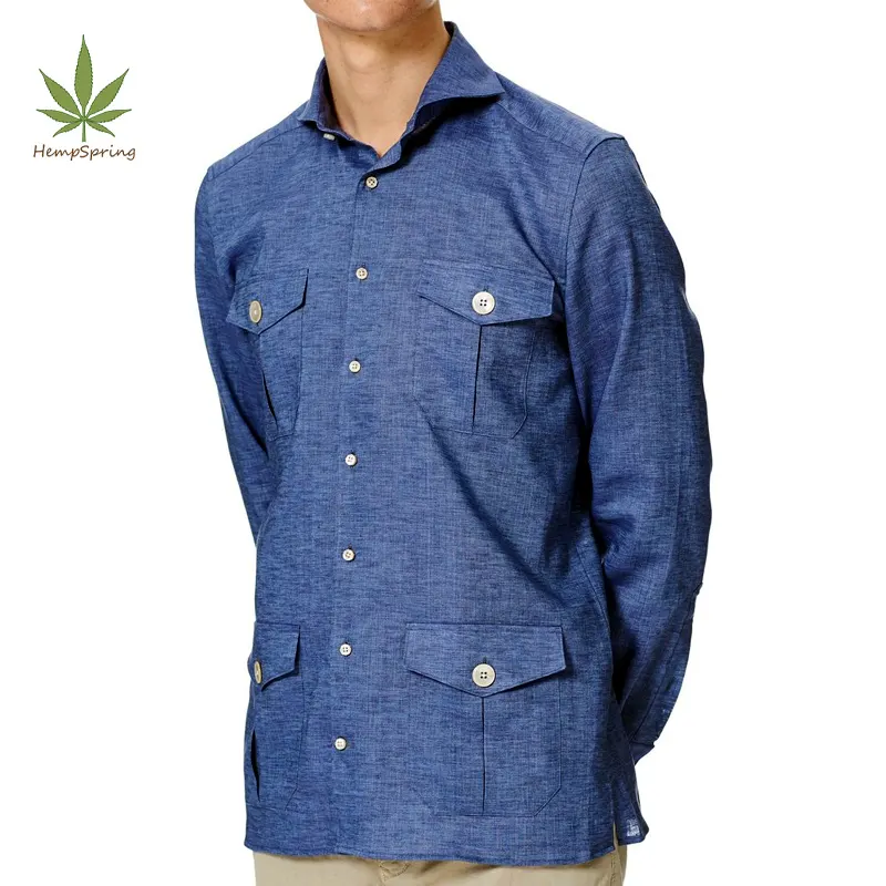 Men's shacket pure linen casual jacket 4 pocket shirt oversized shirt with four pockets shirt casual coat slimline linen shacket