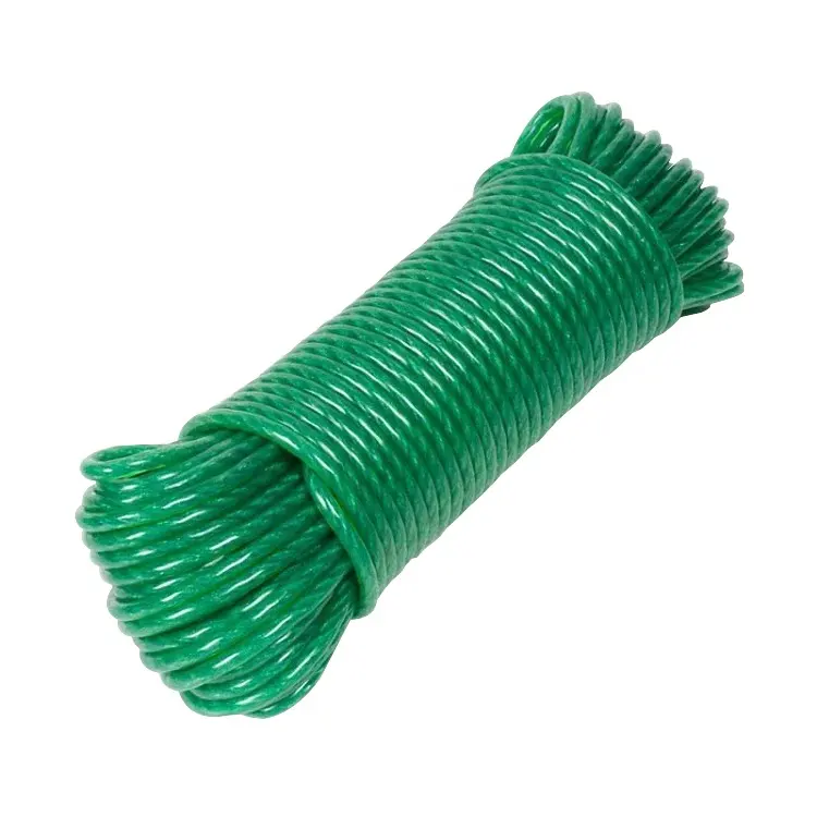 Filo metallico PVC stendibiancheria linee di lavaggio nucleo in acciaio resistente corda rivestita in plastica asciugatrice stendibiancheria verde